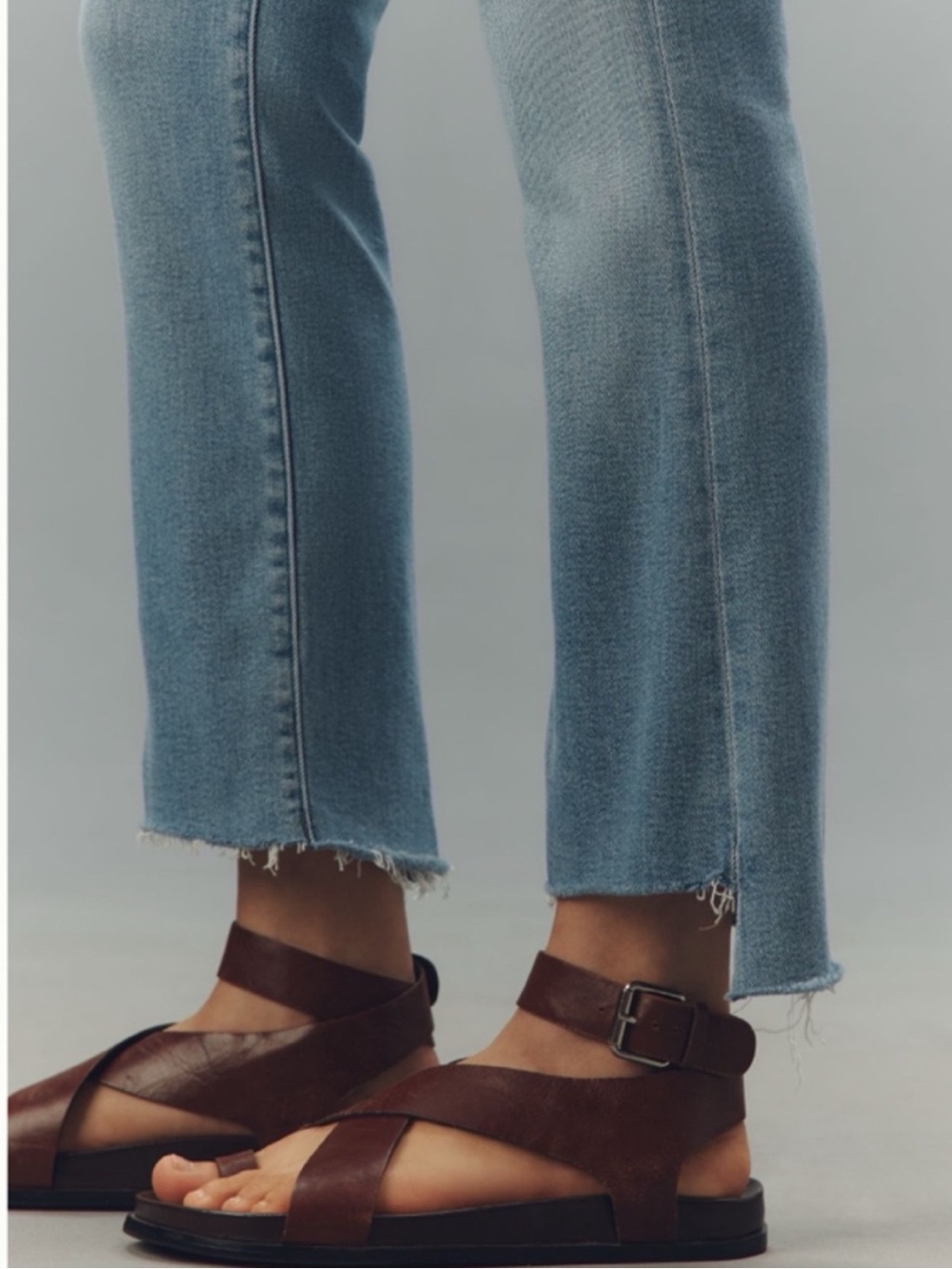 NWT MOTHER The Insider Crop Step Fray Jeans BLESSING IN DISGUISE, size 32 - Picture 5 of 17